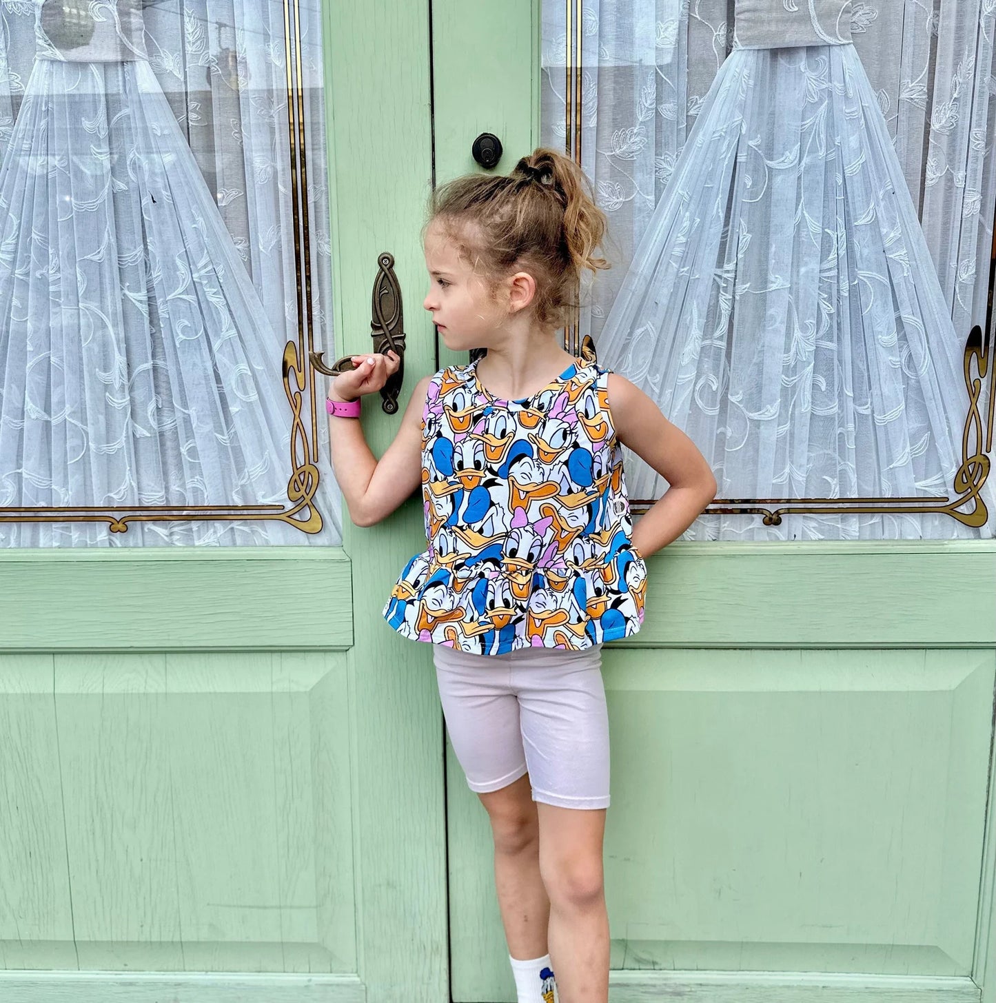 Kids Handcrafted Duck Dou Flutter Tank & Optional Bottoms