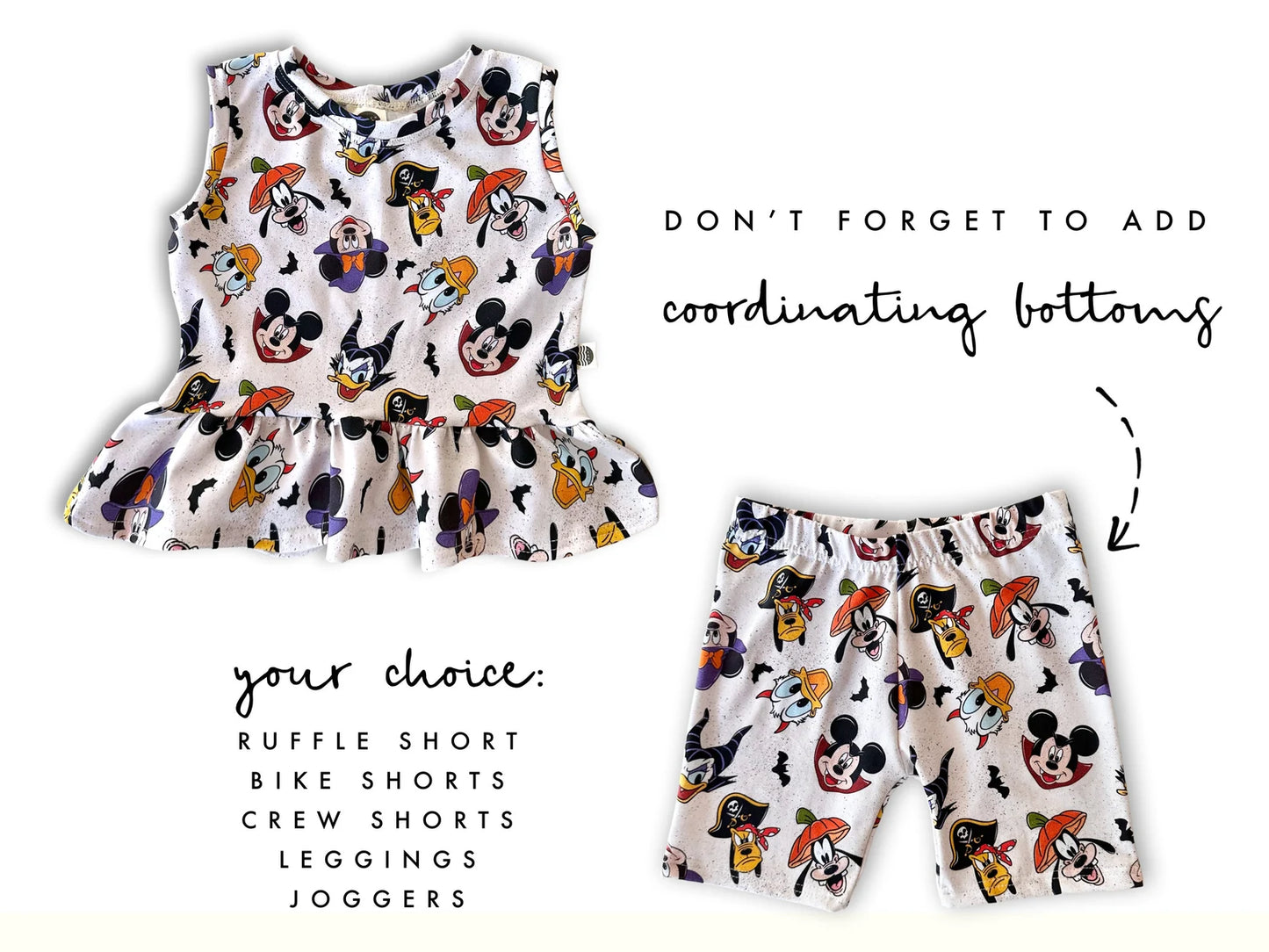 Kids Handcrafted Fab 5 Flutter Tank & Optional Bottoms