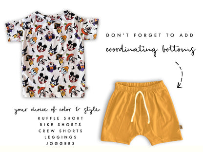 Kids Handcrafted Fab 5 Halloween Top & Optional Bottoms