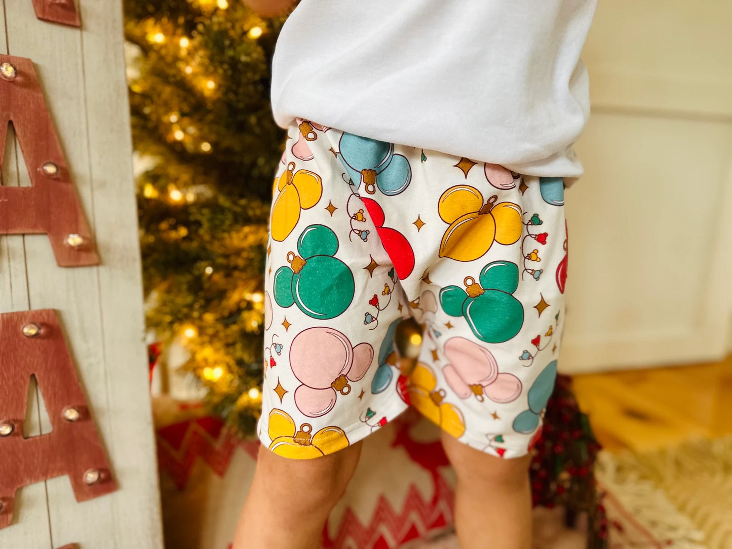 Kids Ho Ho Ho Mouse Ornament Graphic Tee & Optional Bottoms