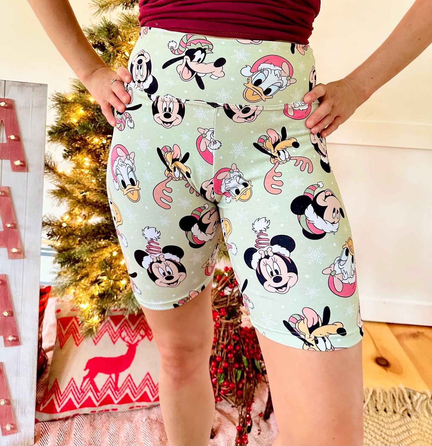 Adult Handcrafted Fab 5 Christmas Bike Shorts