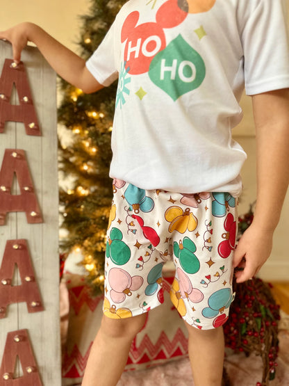 Kids Ho Ho Ho Mouse Ornament Graphic Tee & Optional Bottoms