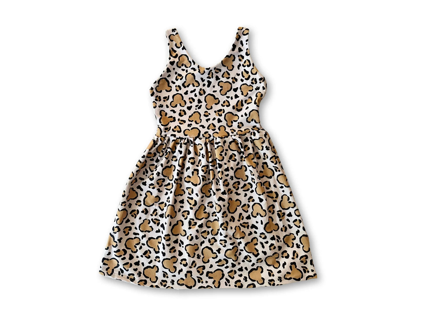 Girls Handcrafted park-style Cheetah Safari Twirl Dress