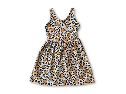 Girls Handcrafted park-style Cheetah Safari Twirl Dress