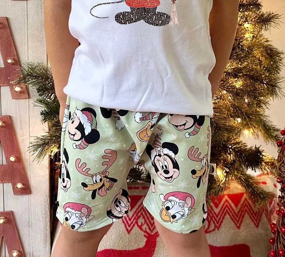Kids Handcrafted Fab 5 Christmas Crew Shorts