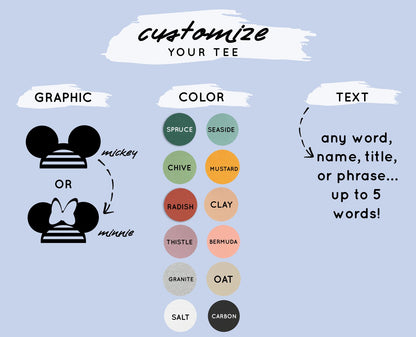Mr. & Mrs. Mouse Customizable Family Graphic Tee