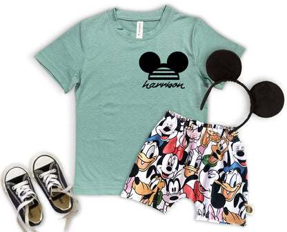 Kids Customizable Fab 5 Friends Graphic Tee & Optional Bottoms