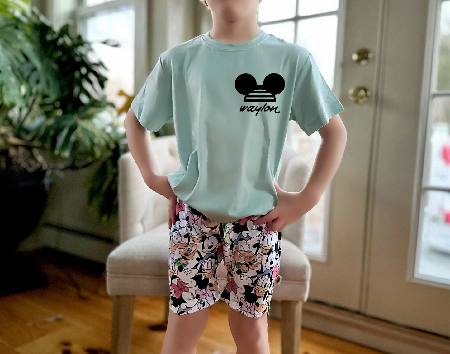 Kids Customizable Fab 5 Friends Graphic Tee & Optional Bottoms