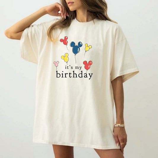 It's My Birthday Mouse Balloon Family Graphic Tee