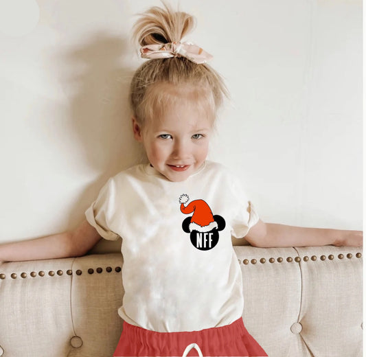 Customizable Santa Mouse Christmas Family Graphic Tee
