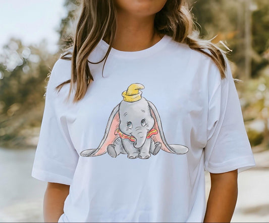 Flying Elephant Family Grahpic Tee