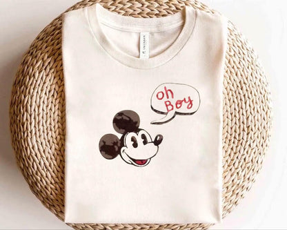 Vintage Mouse "Oh Boy" Family Graphic Tee