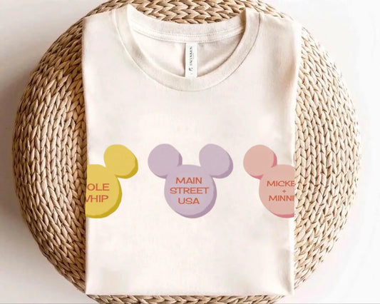 Conversation Mouse Heart Valentines Family Graphic Tee