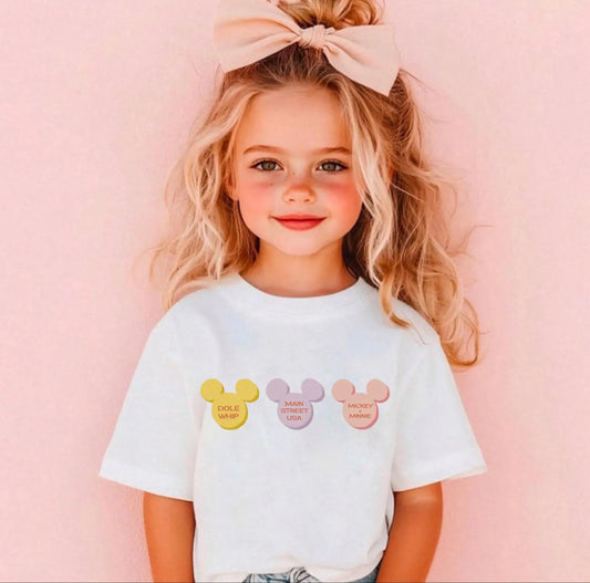Conversation Mouse Heart Valentines Family Graphic Tee
