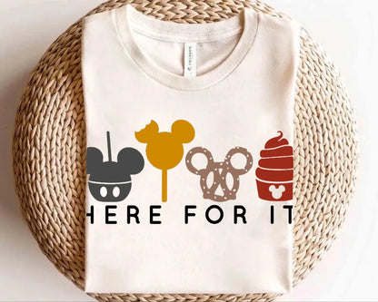 Here for it Park Drinks Graphic Tee