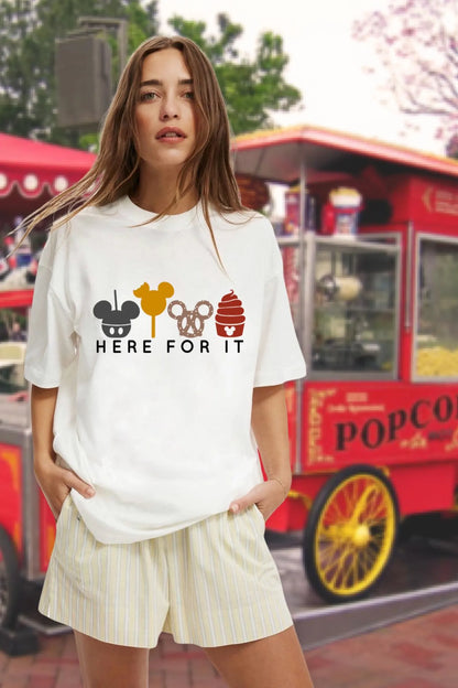 Here for it Park Drinks Graphic Tee