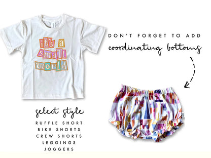 Kids Small World Graphic Tee & Optional Bottoms