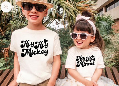 Hey Mickey / Minnie Family Graphic Tee
