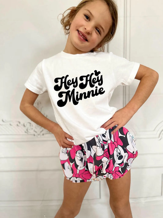 Kids Hey Minnie Graphic Tee & Optional Bottoms