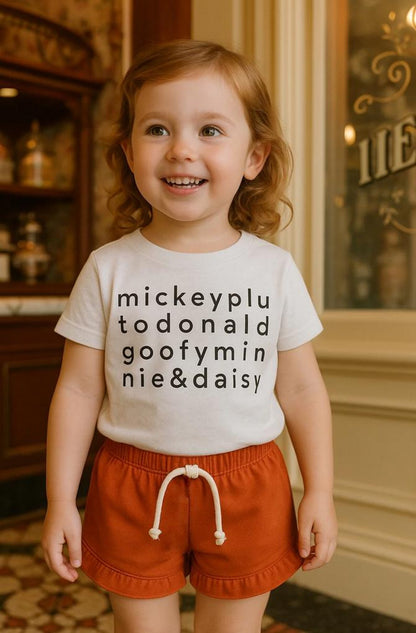 Kids Fab 5 Characters Graphic Tee & Optional Bottoms