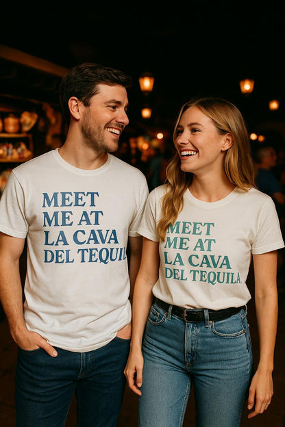 Meet Me at La Cava Del Tequila Adult Graphic Tee