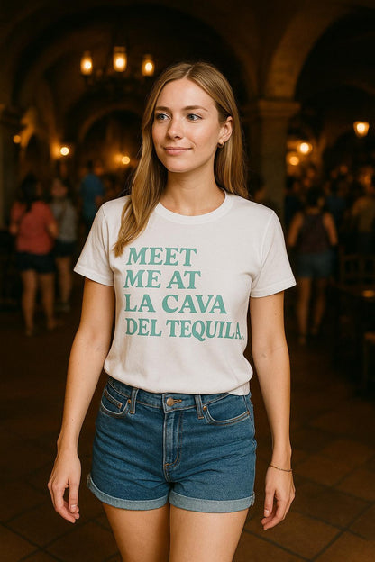 Meet Me at La Cava Del Tequila Adult Graphic Tee