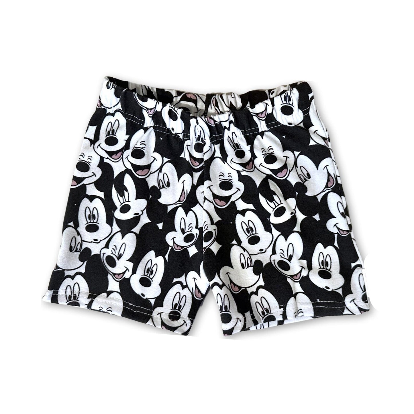 Kids Handcrafted Monochrome Mouse Crew Shorts