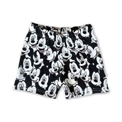 Kids Handcrafted Monochrome Mouse Crew Shorts