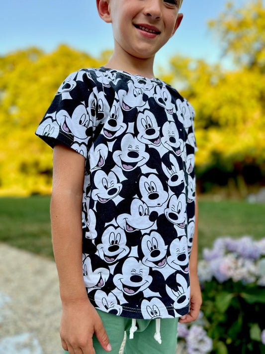 Monochrome Mickey T-shirt, Disney World Character Tee, Disney Vacation Tee for Kids, Disney Trip T-shirt, Mickey tee, Disney Character Shirt