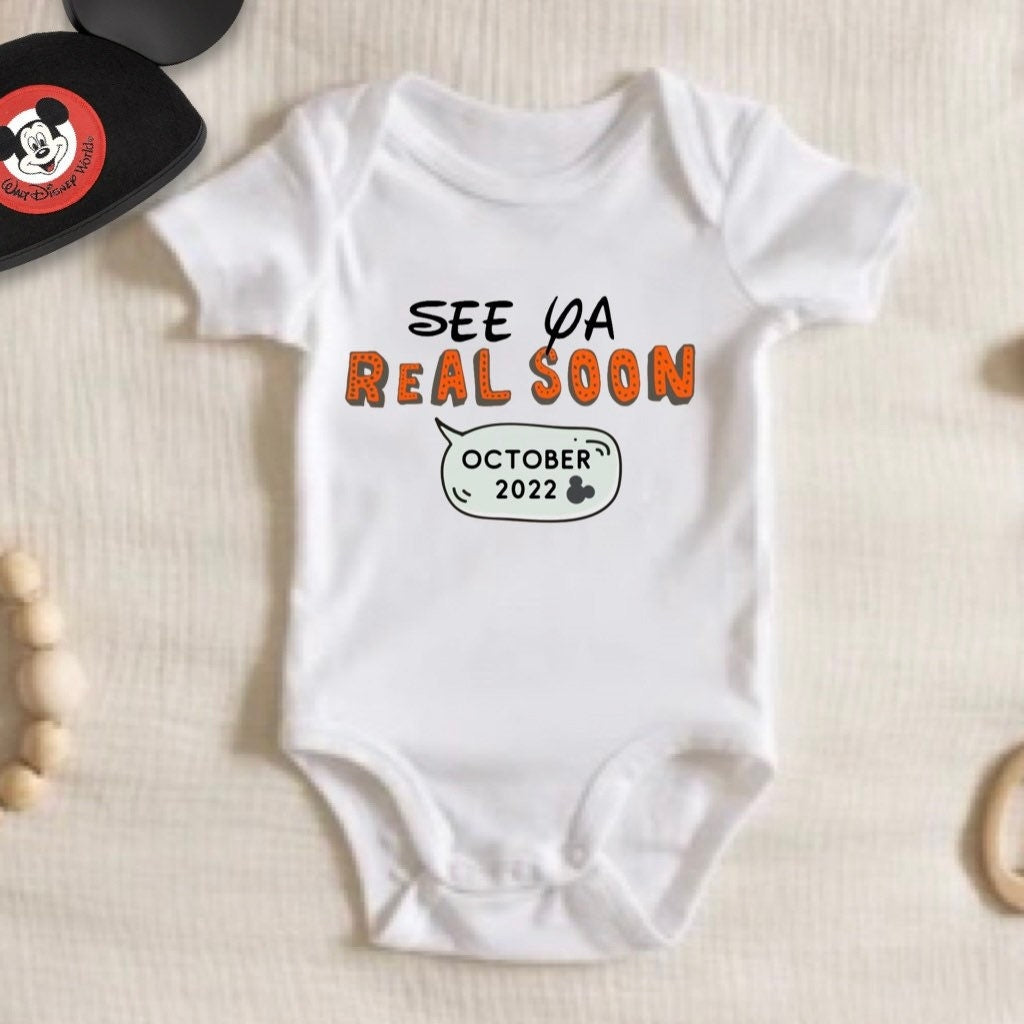 Disney Baby Announcement Onesie, Mickey Onesie, Pregnancy Announcement Tee, New Baby Announcement Onesie, New Baby Onesie Mickey