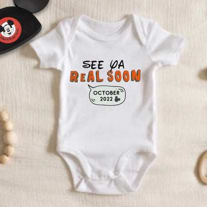 Disney Baby Announcement Onesie, Mickey Onesie, Pregnancy Announcement Tee, New Baby Announcement Onesie, New Baby Onesie Mickey