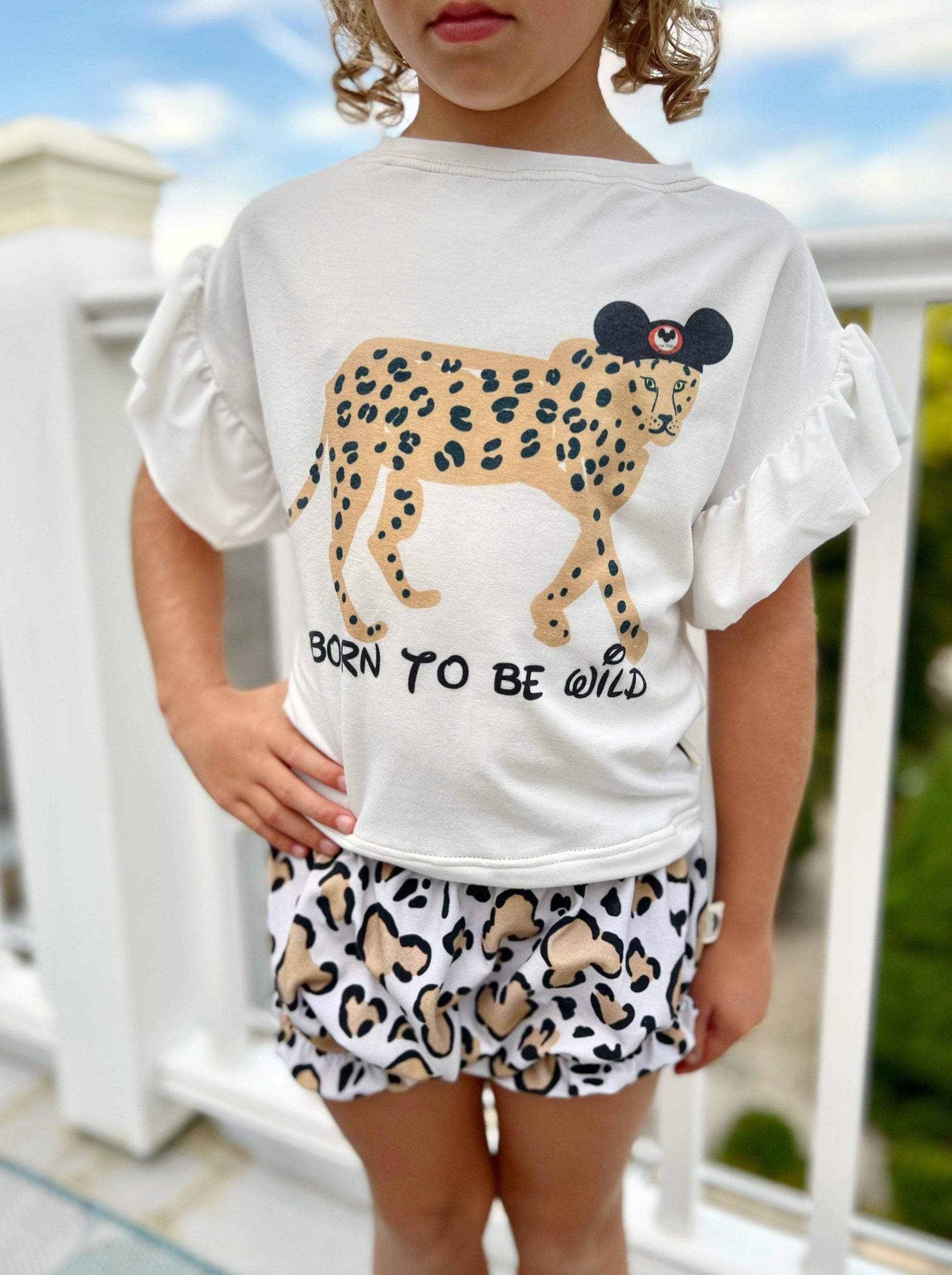 Girls Animal Kingdom Set,Girls Disney Set Shorts Tee,Disney Vacation Tee kids & baby Born to Be Wild Cheetah Tee, Girls Disney Outfit