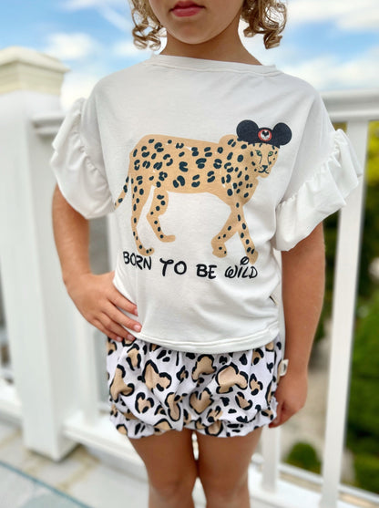 Girls Animal Kingdom Set,Girls Disney Set Shorts Tee,Disney Vacation Tee kids & baby Born to Be Wild Cheetah Tee, Girls Disney Outfit