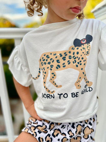 Girls Animal Kingdom Set,Girls Disney Set Shorts Tee,Disney Vacation Tee kids & baby Born to Be Wild Cheetah Tee, Girls Disney Outfit