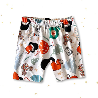 Girls Christmas Mickey Biker Shorts for Kids, Baby & Kids , Disney shorts, Mickey Shorts, Girls Disney Shorts, Christmas Biker Shorts
