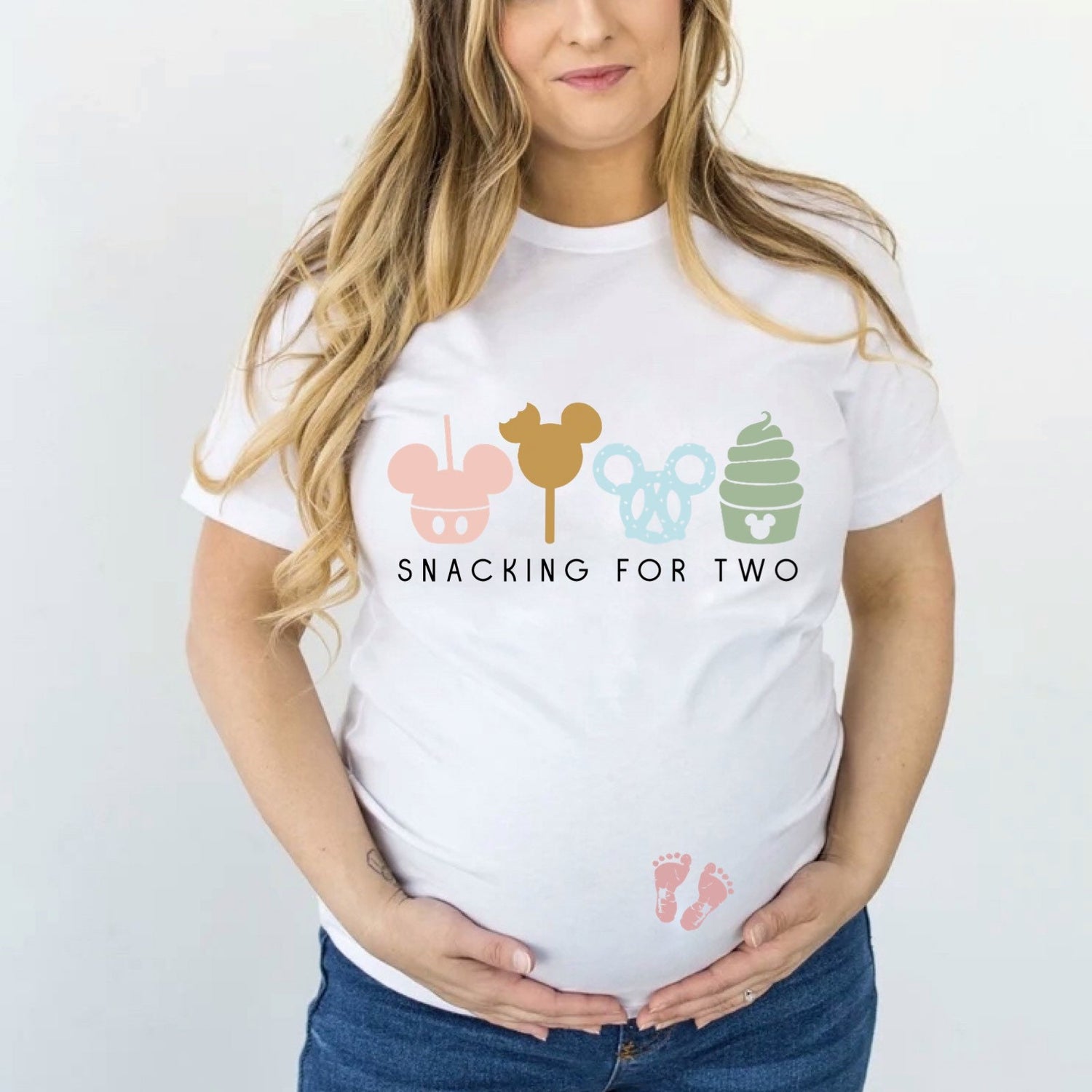 Snacking for Two Disney Tee, Baby Announcement Tee Disney, Pregnancy Announcement Tee, Disney Baby Announcement Tee, Mom To Be Disney Tee