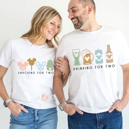 Drinking for Two Disney Tee, DadBaby Announcement Tee Disney, Disney Dad to be Tee, Disney Baby Announcement Tee, Dad to be Disney Tee