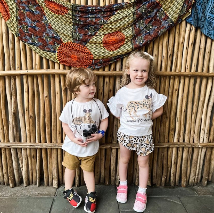 Girls Animal Kingdom Set,Girls Disney Set Shorts Tee,Disney Vacation Tee kids & baby Born to Be Wild Cheetah Tee, Girls Disney Outfit
