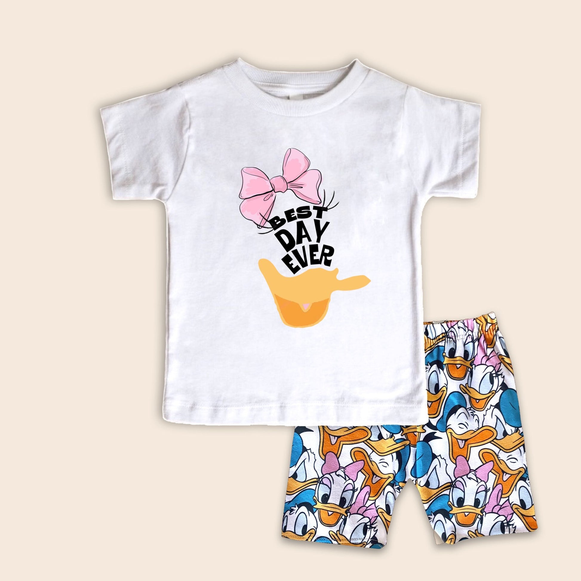 Daisy Duck Kids Tee , Disney Set, Disney Vacation Tee for kids, toddler & baby Disney Outfit, Kids Donald Duck Set, Girls Disney Set Outfit