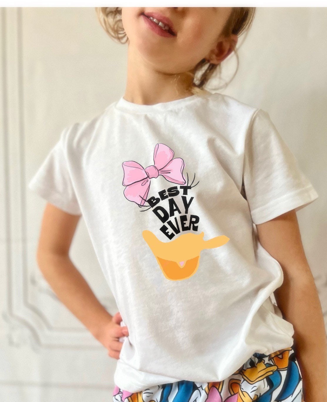 Daisy Duck Kids Tee , Disney Set, Disney Vacation Tee for kids, toddler & baby Disney Outfit, Kids Donald Duck Set, Girls Disney Set Outfit