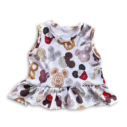 Girls Disney Snacks Tank, Theme Park Snack Tee, Disney Vacation Tee for Kids, Disney Trip T-shirt, Mickey tee, Disney Snacks Tank Top Shirt