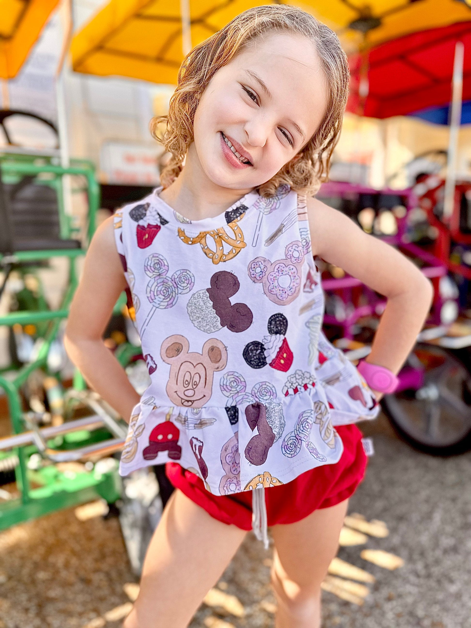 Girls Disney Snacks Tank, Theme Park Snack Tee, Disney Vacation Tee for Kids, Disney Trip T-shirt, Mickey tee, Disney Snacks Tank Top Shirt