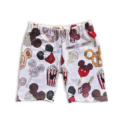 Girls Disney Snacks Bike Shorts, Baby & Kids Disney Shorts, Mickey Snacks Shorts, Girls Disney Shorts, Kids Magic Kingdom Shorts Outfit