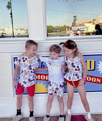 Disney Kids Snacks Set, Mission Snacks Tee Shorts, Disney Vacation Outfit Kids, Kids Disney Outfit, Disney Snacks Tee, Magic Kingdom Outfit