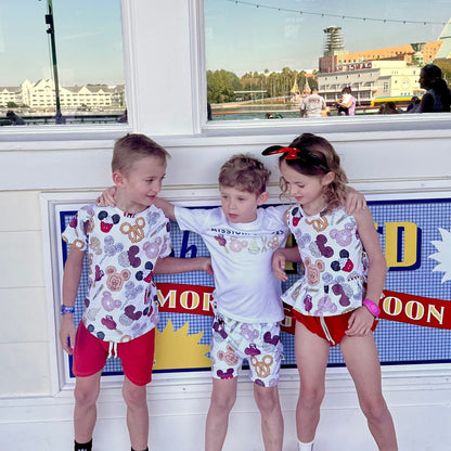 Disney Kids Snacks Set, Mission Snacks Tee Shorts, Disney Vacation Outfit Kids, Kids Disney Outfit, Disney Snacks Tee, Magic Kingdom Outfit