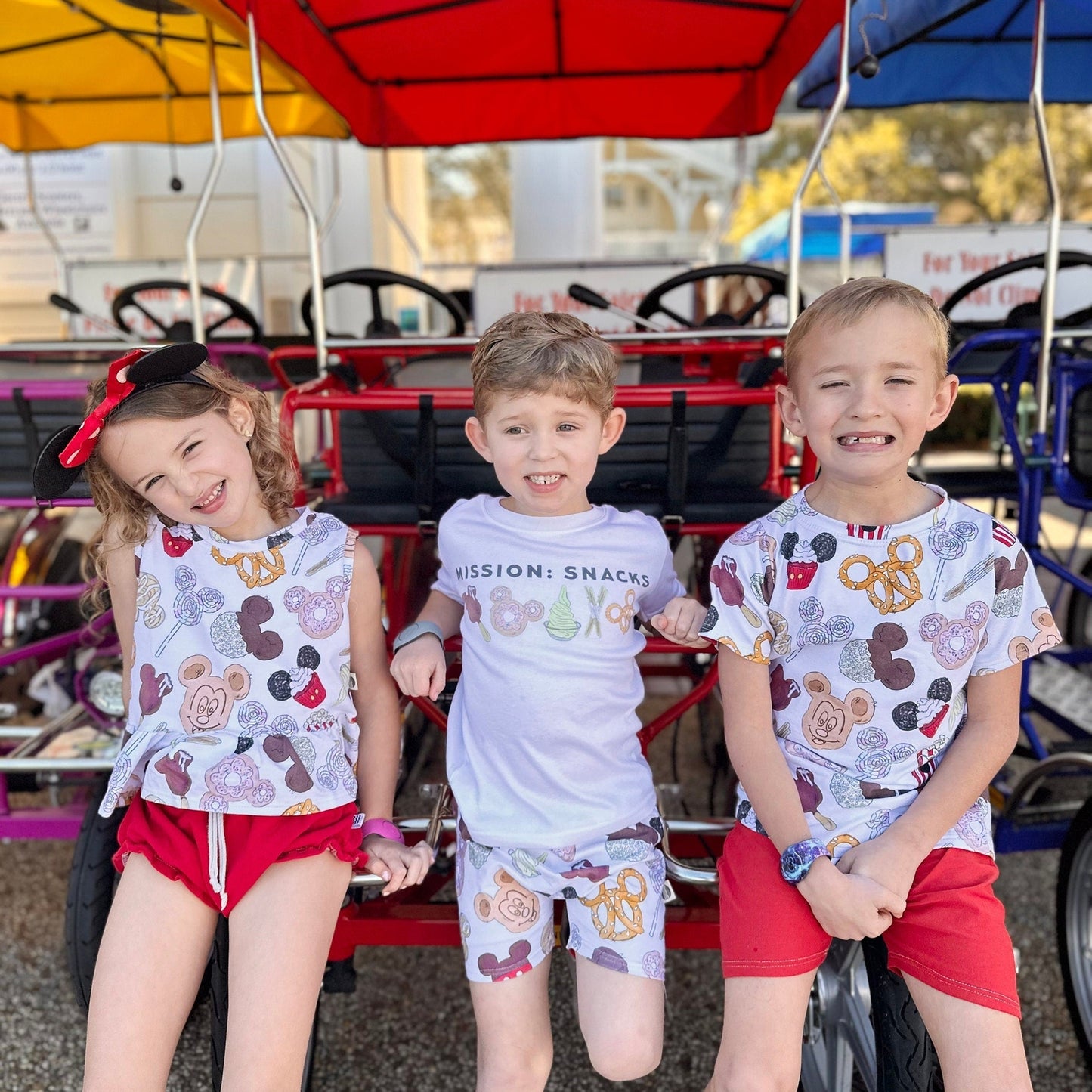 Disney Kids Snacks Set, Mission Snacks Tee Shorts, Disney Vacation Outfit Kids, Kids Disney Outfit, Disney Snacks Tee, Magic Kingdom Outfit