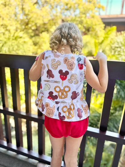 Girls Disney Snacks Tank, Theme Park Snack Tee, Disney Vacation Tee for Kids, Disney Trip T-shirt, Mickey tee, Disney Snacks Tank Top Shirt