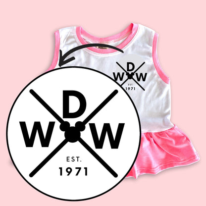 Girls Neon WDW Retro Tank, Disney Vacation Tee for Kids, Disney Trip T-shirt, Girls Disney Shirt, Retro Disney Tank Top