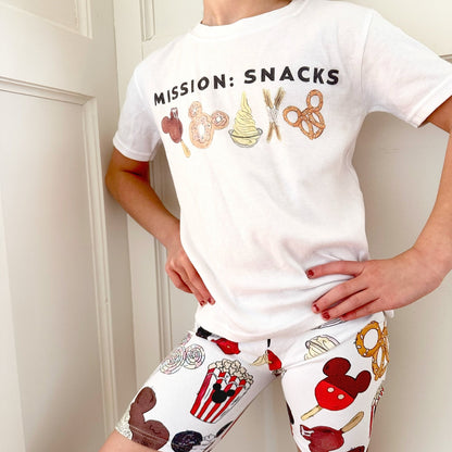 Girls Disney Snacks Bike Shorts, Baby & Kids Disney Shorts, Mickey Snacks Shorts, Girls Disney Shorts, Kids Magic Kingdom Shorts Outfit