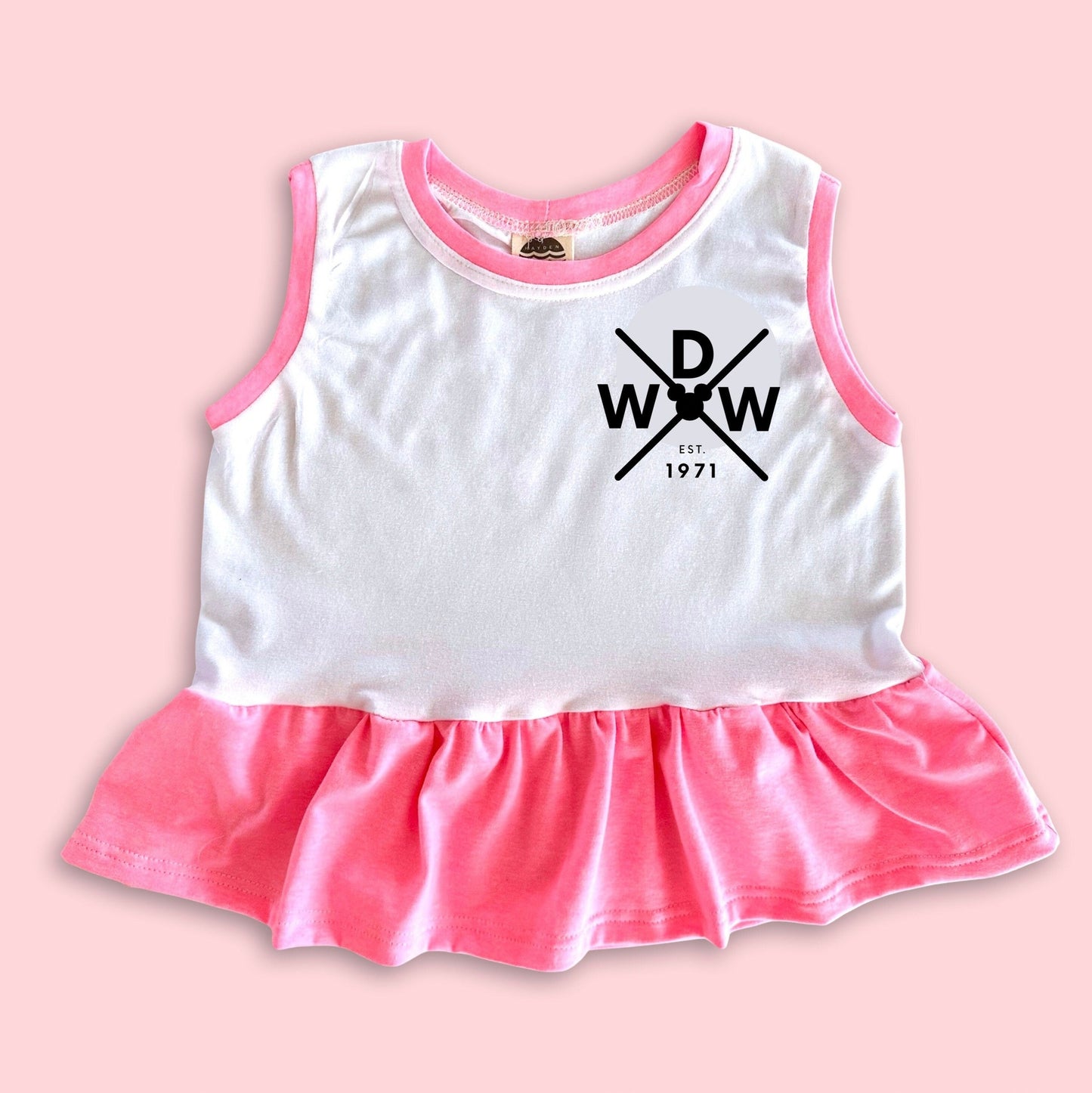 Girls Neon WDW Retro Tank, Disney Vacation Tee for Kids, Disney Trip T-shirt, Girls Disney Shirt, Retro Disney Tank Top